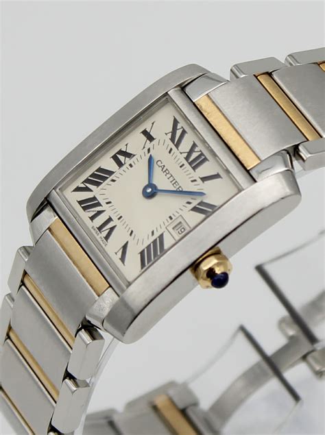 cartier tank watch two tone